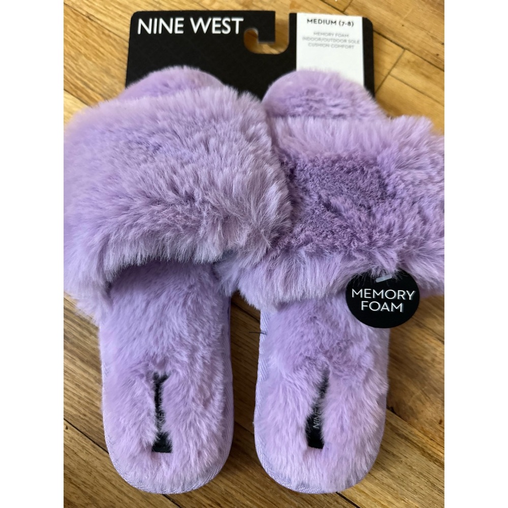 🚫SOLD🚫Nine West Purple fuzzy sleepers